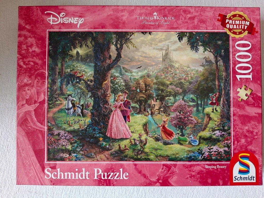 Disney - Doornroosje puzzel - Schmidt Thomas Kincade, Ophalen, 500 t/m 1500 stukjes, Zo goed als nieuw, Legpuzzel