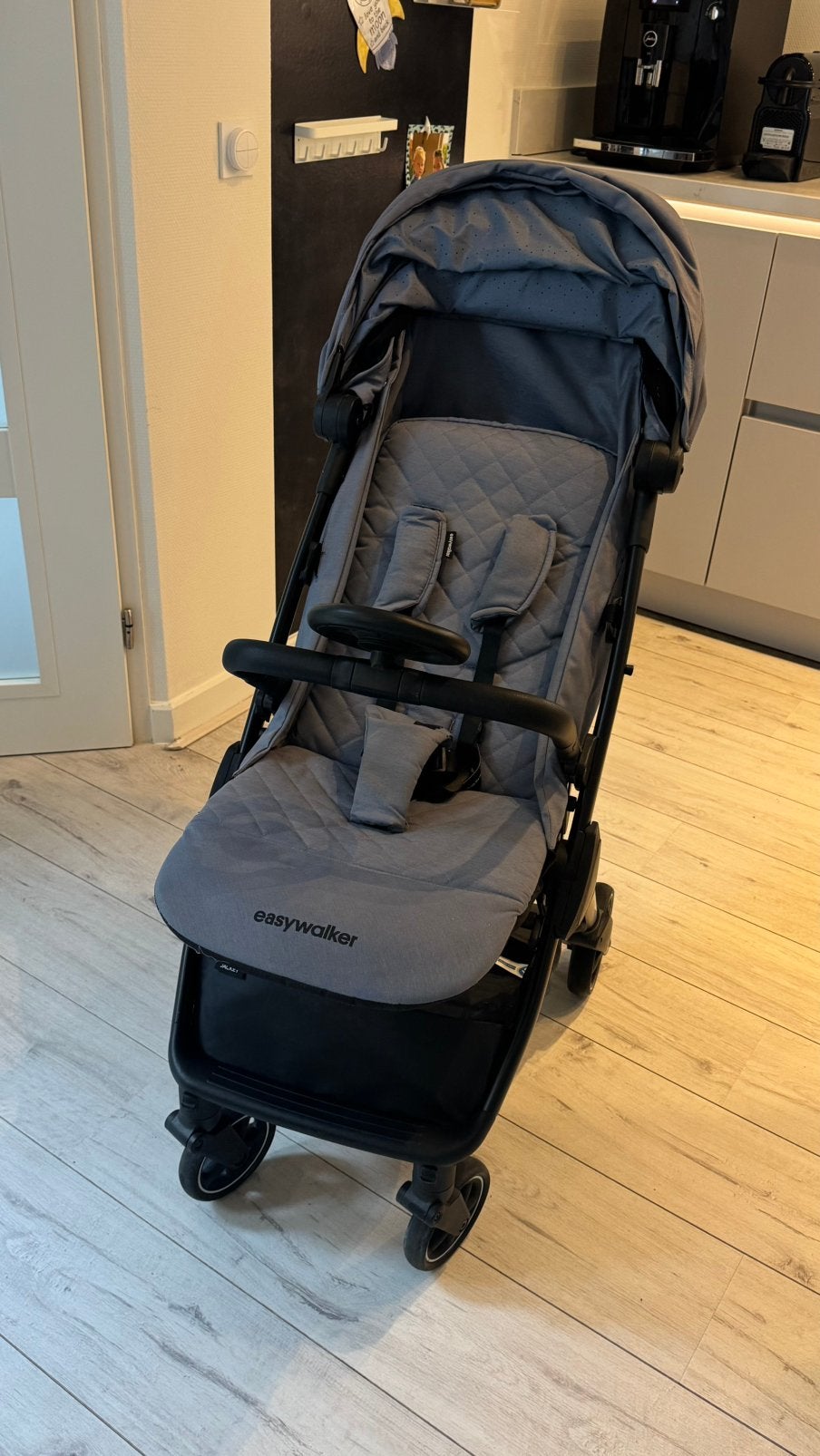 Easywalker Jackey buggy Steel Grey zo goed als nieuw, Ophalen, Zo goed als nieuw, Regenhoes
