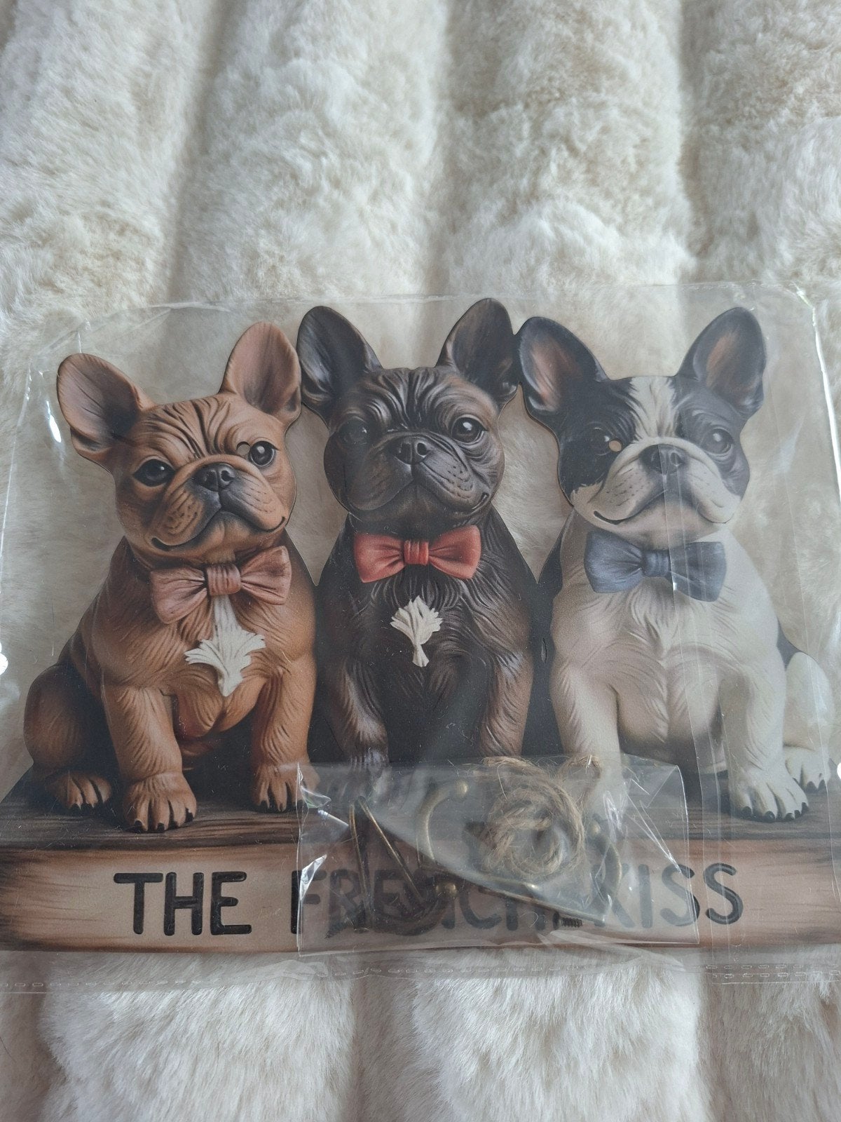 2D Platte Sleutelhouder Franse Bulldogs, Ophalen of Verzenden, Nieuw