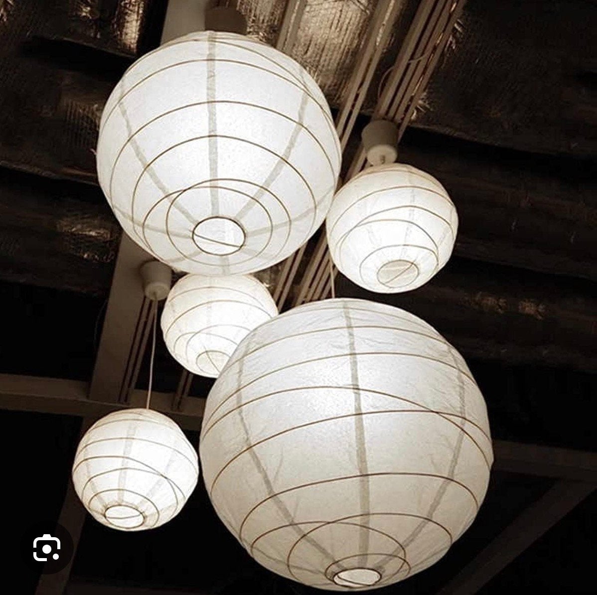 IKEA REGOLIT Hanglampen - Nieuw in verpakking (3 stuks), Papier/karton, Wit, Rond, Nieuw