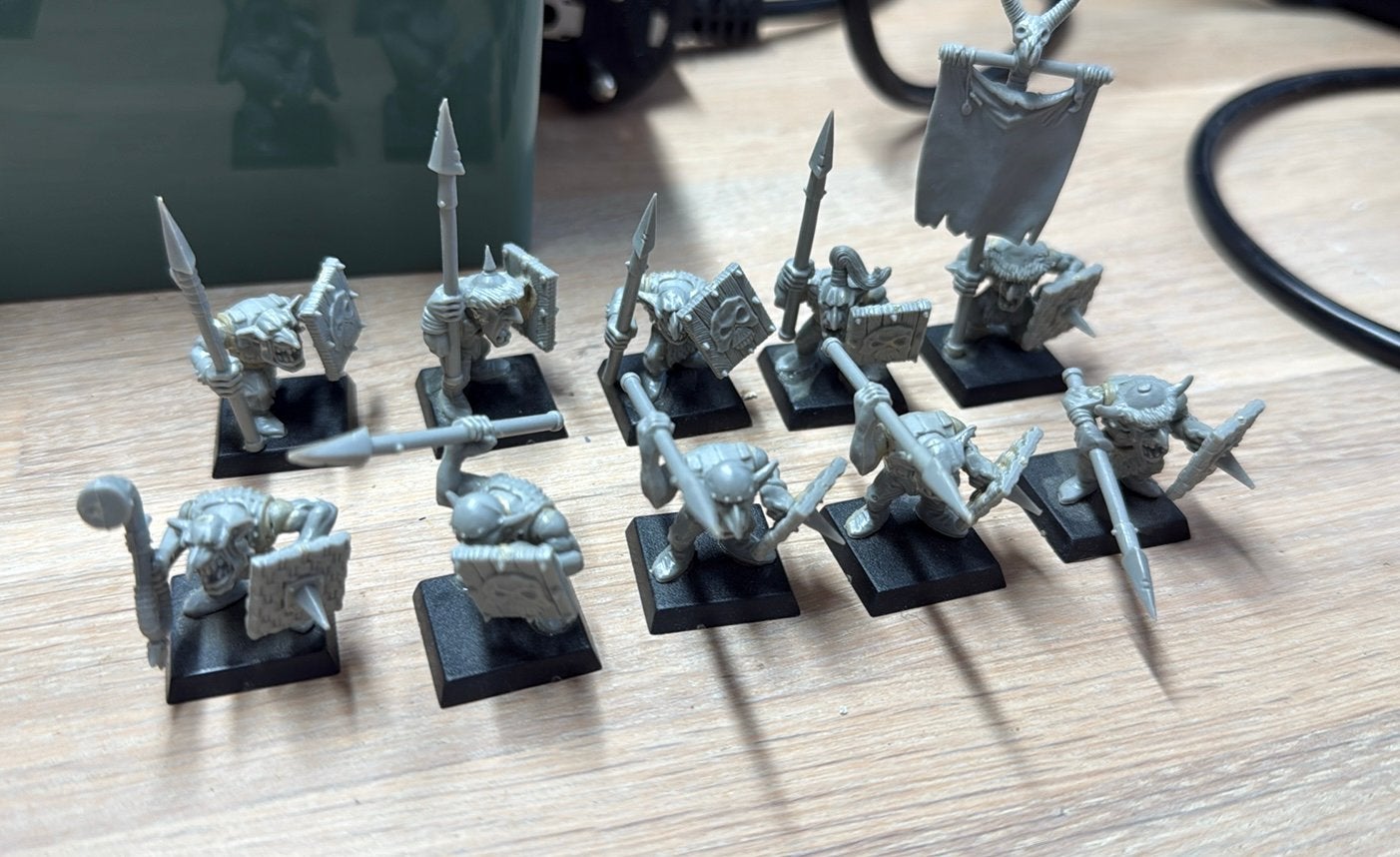 Warhammer Orcs & Goblins 10x goblin #1, Ophalen of Verzenden, Zo goed als nieuw, Warhammer