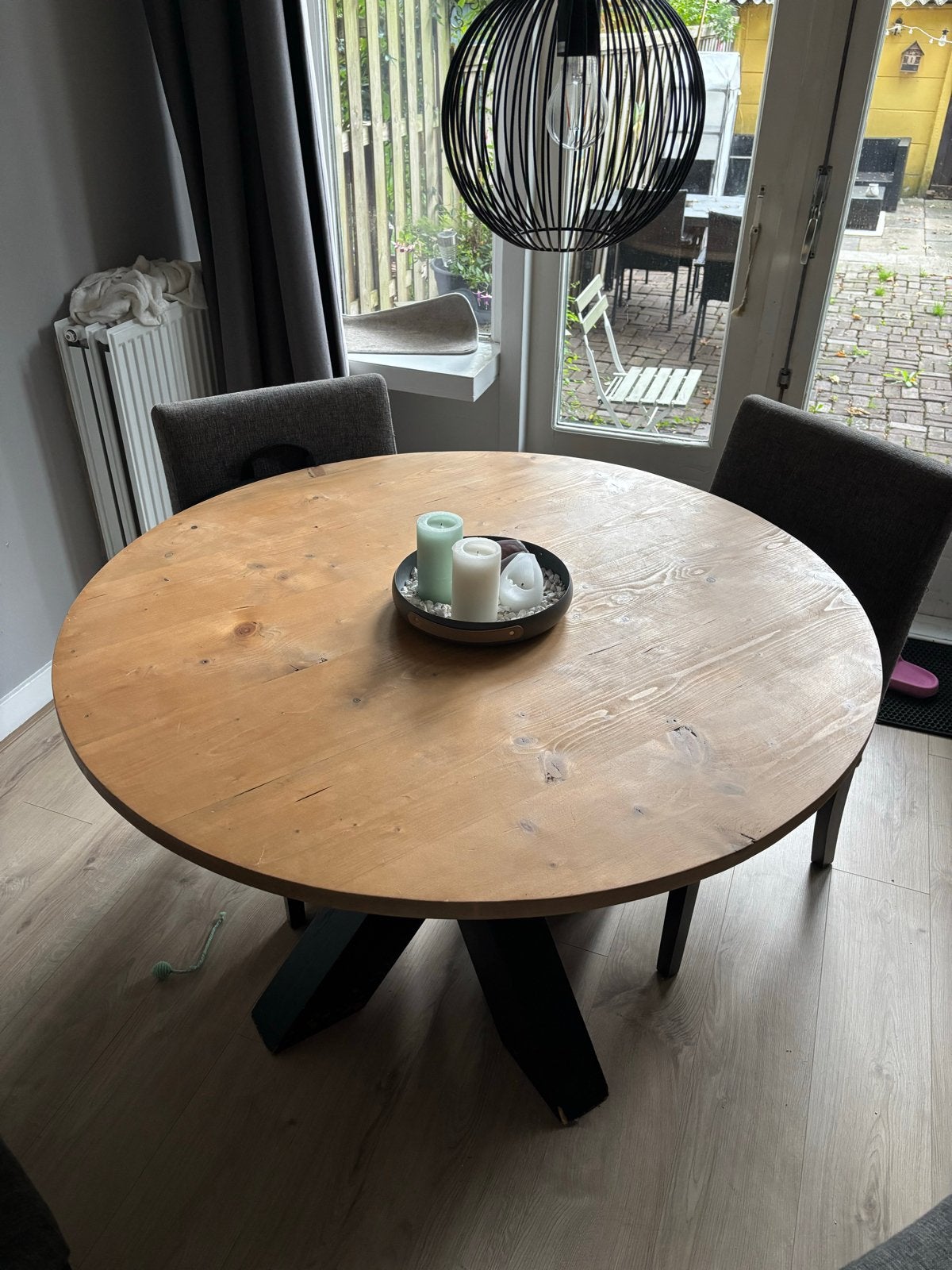 Ronde eettafel - Ø 120 cm, Huis en Inrichting, Tafels | Eettafels, Ophalen, Gebruikt, 100 tot 150 cm, Rond