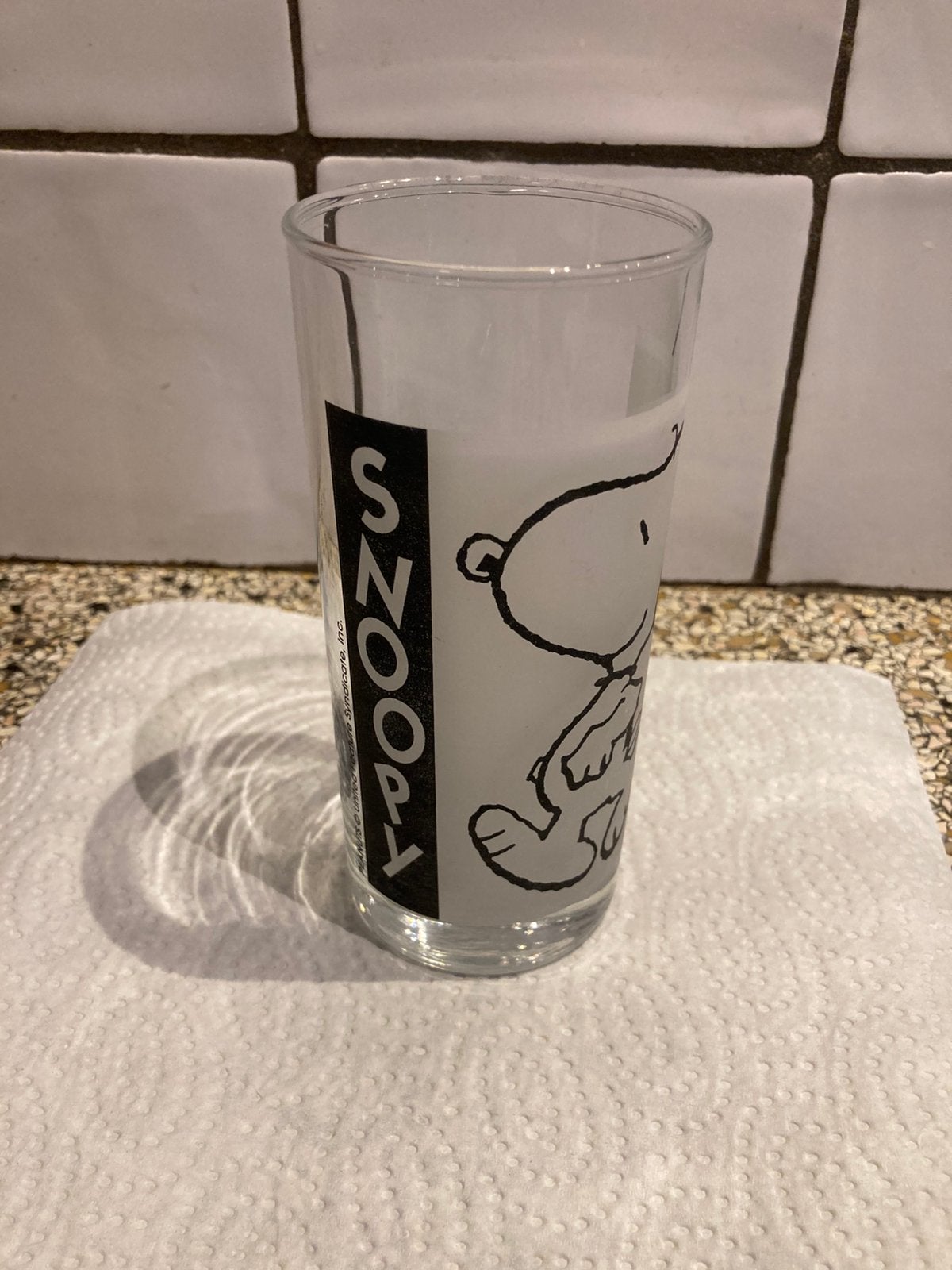 Glas Snoopy, Ophalen of Verzenden, Zo goed als nieuw, Waterglas