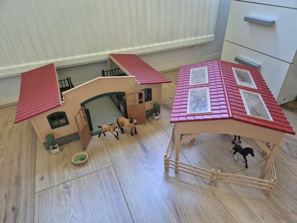 Schleich paarden stal, Ophalen of Verzenden, Zo goed als nieuw, Paard