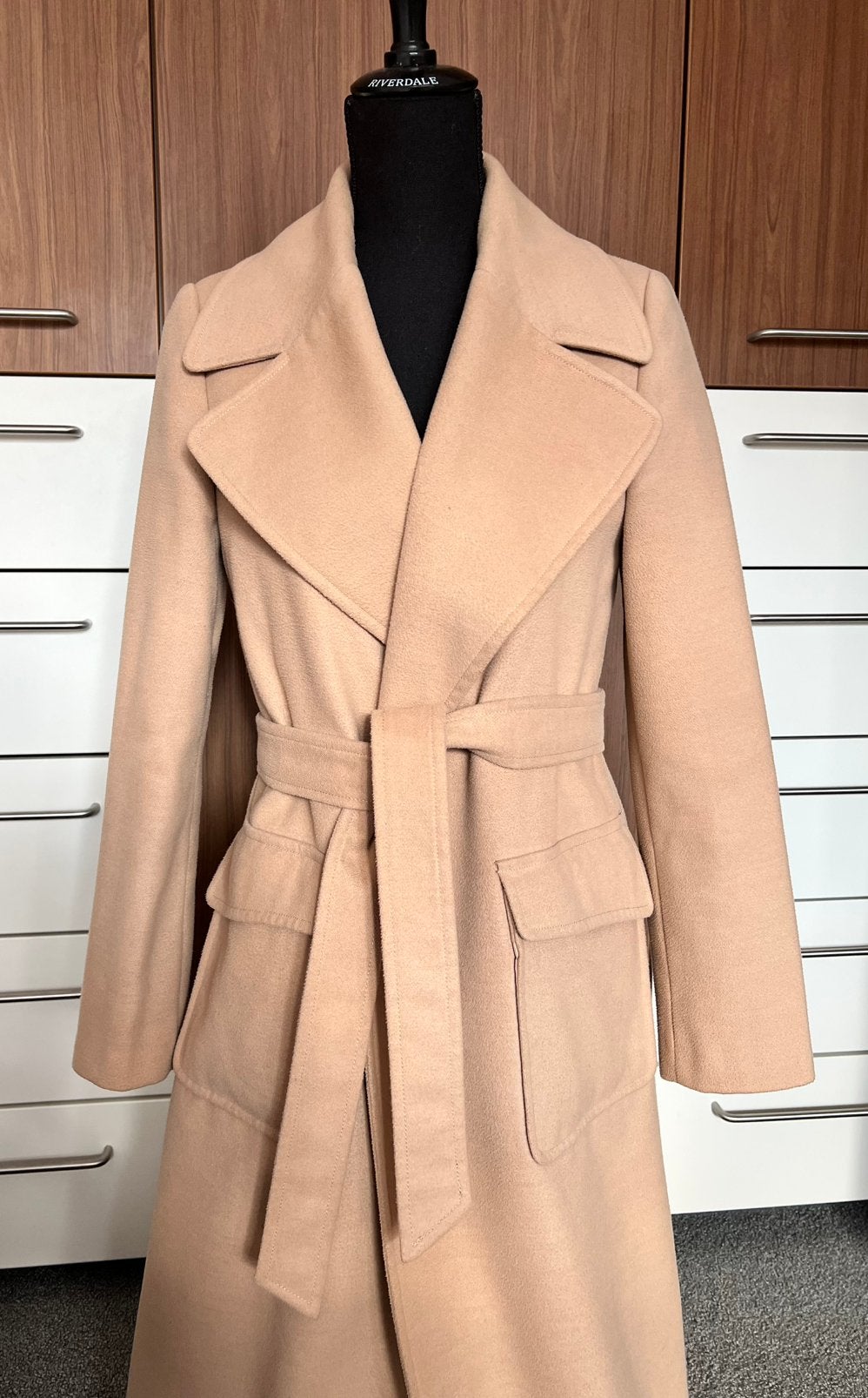 Evangeline wrap coat / wikkeljas camel  Maat S/36, Kleding | Dames, Ophalen of Verzenden, Zo goed als nieuw, Maat 36 (S), Bruin