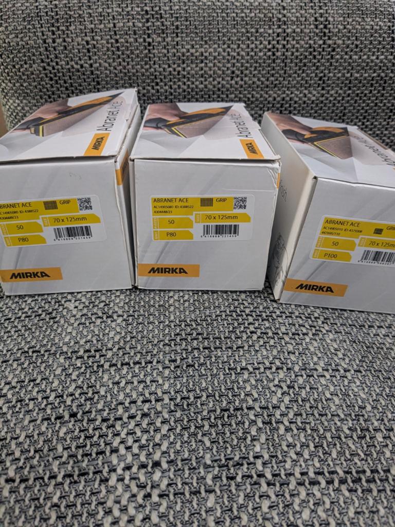 Mirka Abranet Ace Schuurstrip 70 x 125mm Korrel P80 P100, Ophalen of Verzenden, Nieuw, Onderhoud en Reparatie