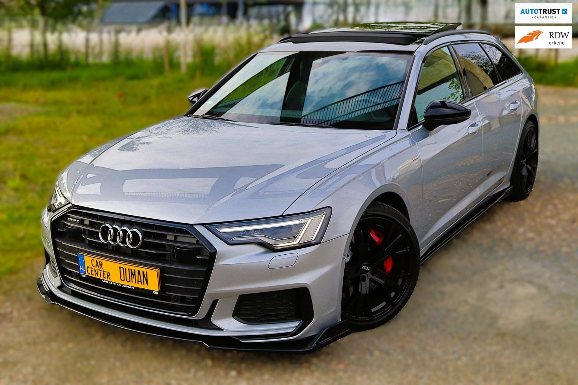 Audi A6 Avant 55 TFSI e Quattro S Line Pano Trekhaak INCL BT, Auto's, Automaat, Gebruikt, 4 cilinders, Leder en Stof