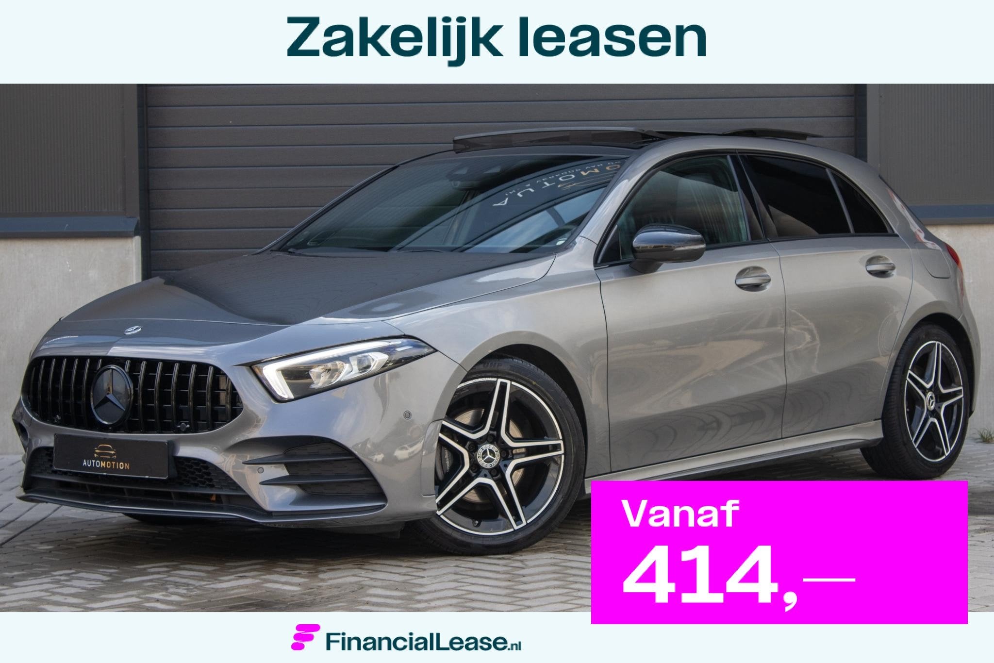 Mercedes-Benz A-klasse 200 Business Solution AMG PANO CAMERA, Gebruikt, 4 cilinders, Met garantie (alle), 163 pk