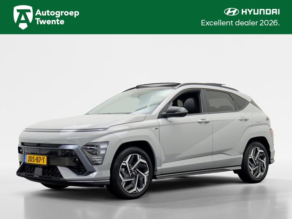 Hyundai KONA 1.6 GDI HEV N Line Sky | Panoramadak | Alcantar, Gebruikt, Adaptive Cruise Control, Bedrijf, SUV of Terreinwagen
