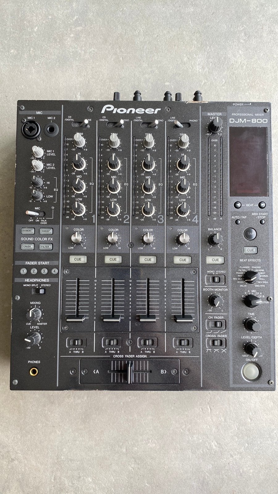 Pioneer DJM-800 mixer, Verzenden, Zo goed als nieuw, Minder dan 5 kanalen, Microfooningang