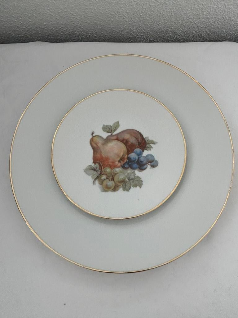 Mooie serveerschaal met 1 bord, Hutschenreuther, Ophalen of Verzenden