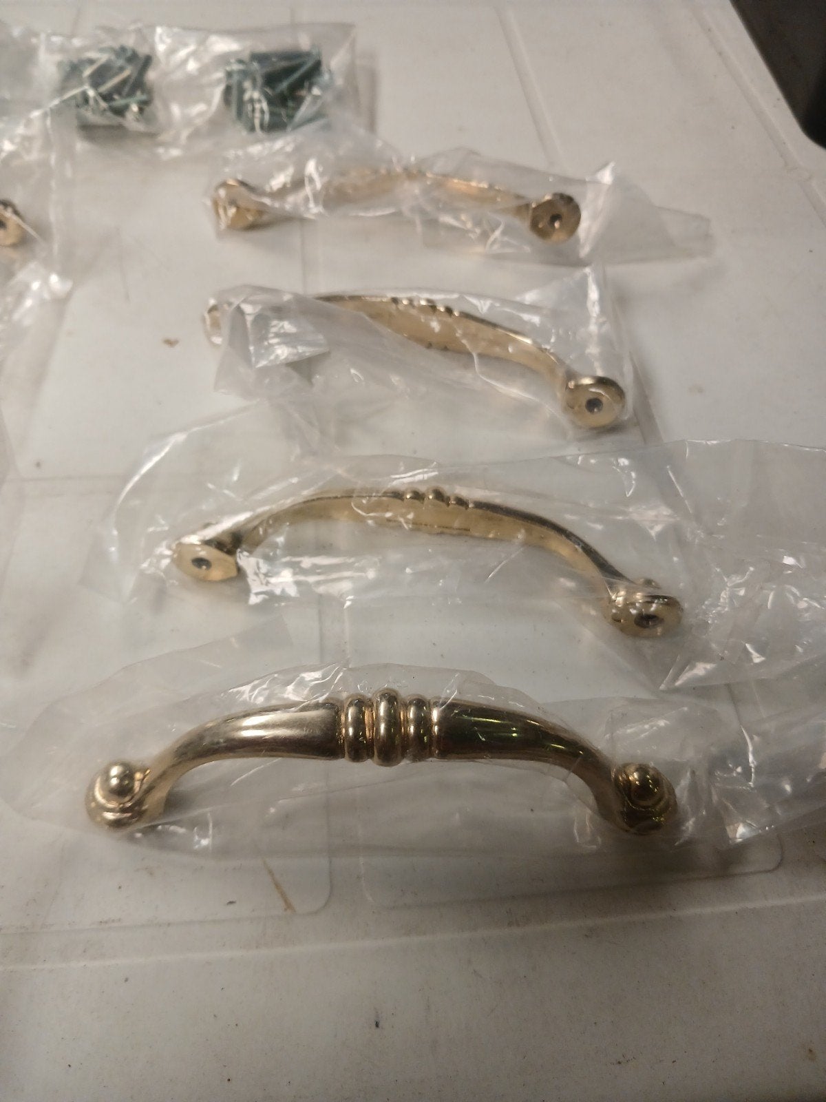 Set van 8 gouden handgrepen voor kasten en lades, Ophalen