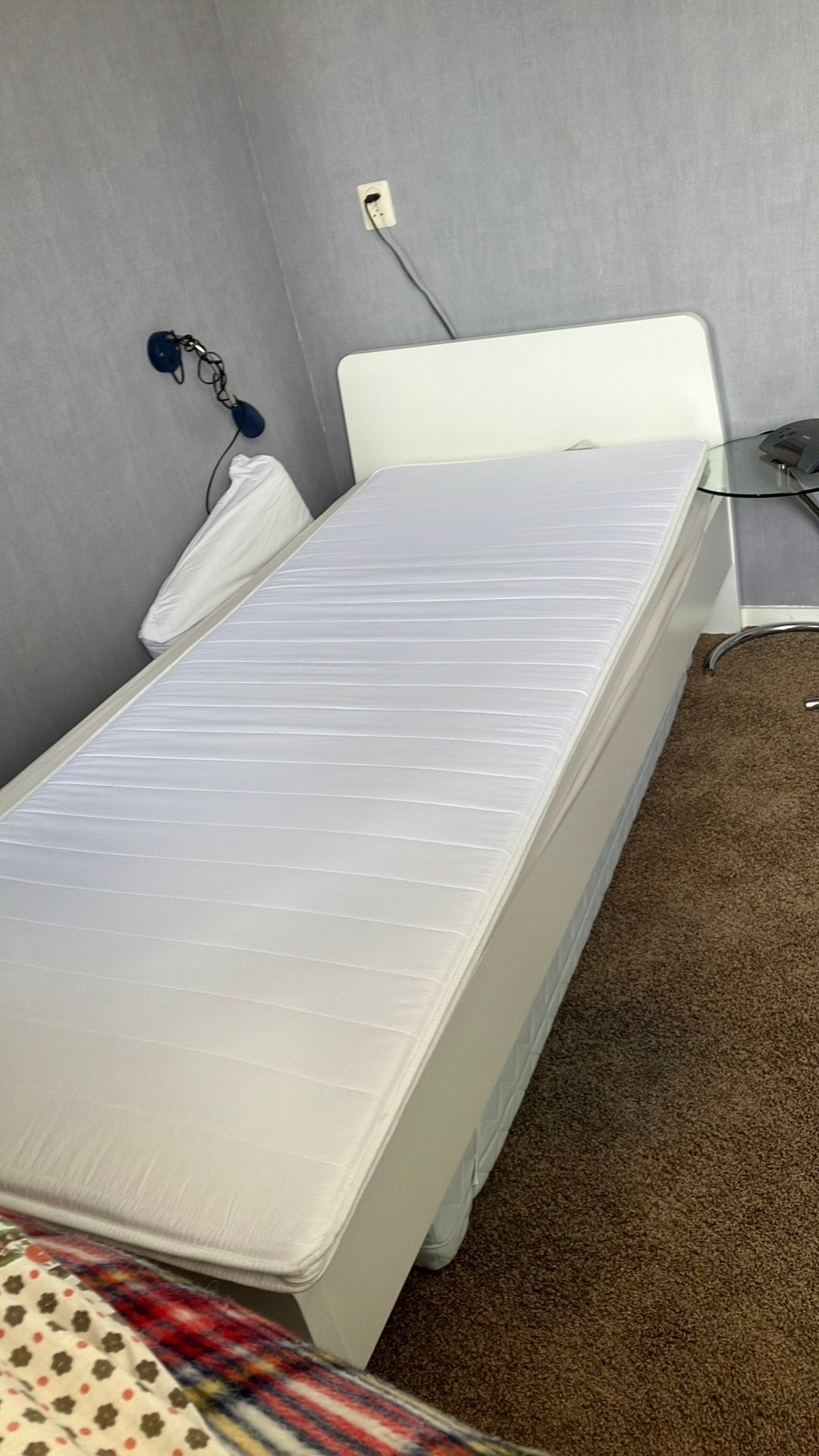 Topper 80x200, Eenpersoons, Wit, Ophalen of Verzenden, Zo goed als nieuw