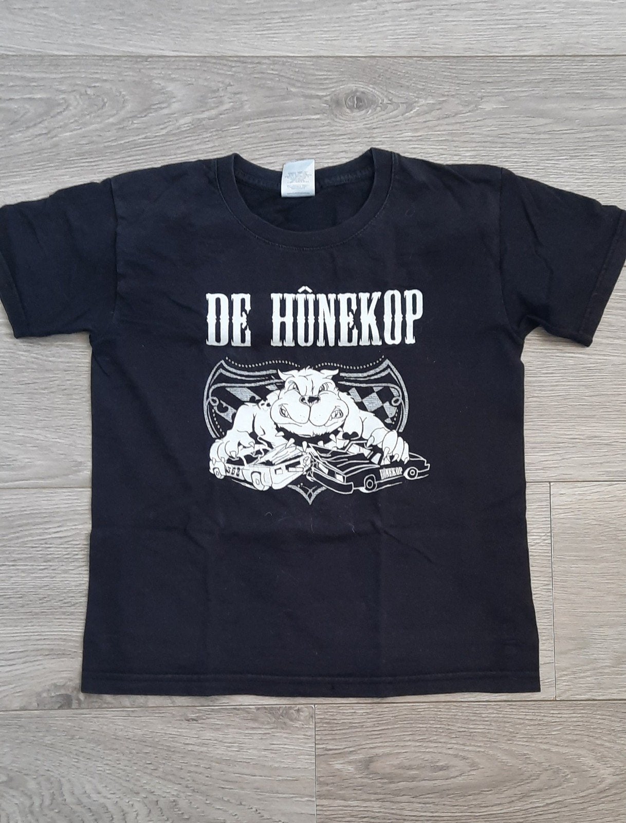 Hûnekop Kinder T-shirt Maat 122 Zwart, Ophalen of Verzenden