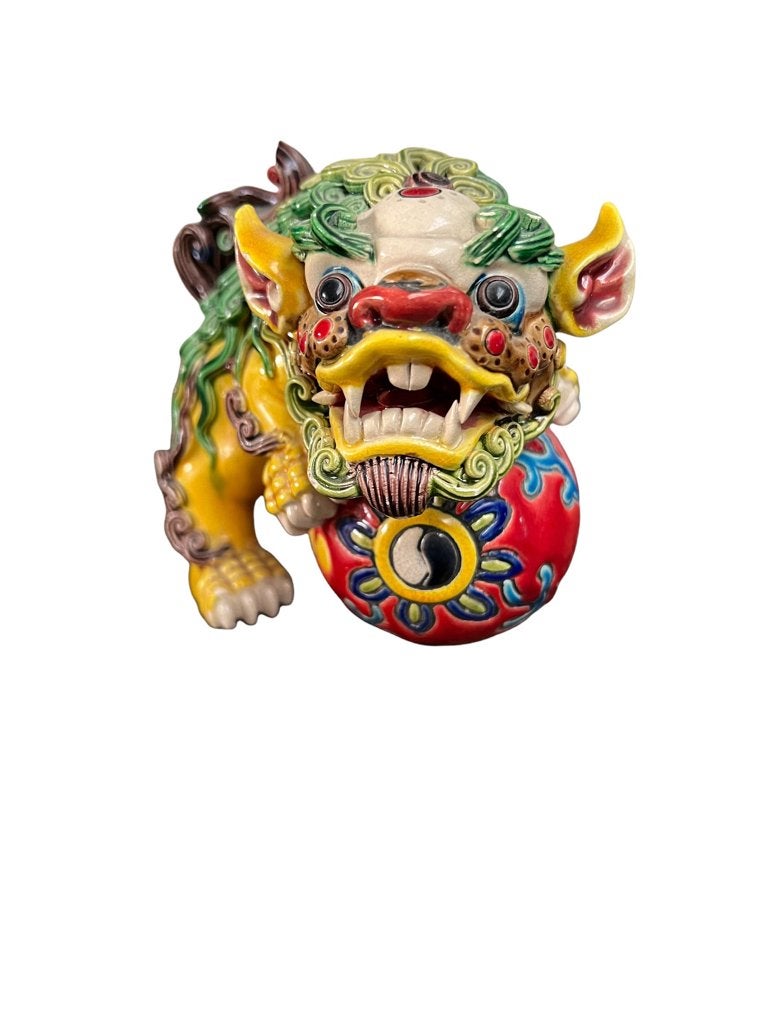 Foo dog guardian dog chinees Fu hond keramiek, Ophalen of Verzenden, Gebruikt, Religie