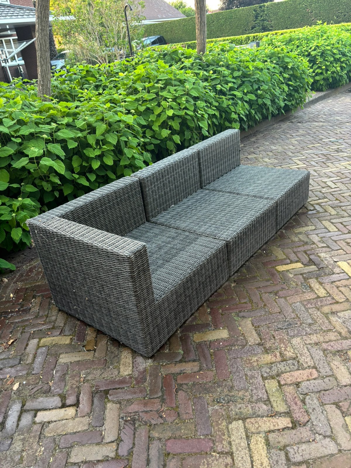 Loungebank, Tuin en Terras, Ophalen, Kunststof, Gebruikt, 3 zitplaatsen