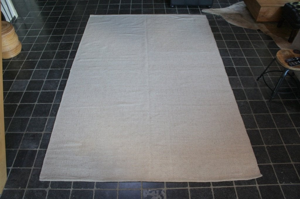 Vloerkleed Lifa Living wol naturel 160 x 230 cm., 150 tot 200 cm, Ophalen of Verzenden, Crème, Rechthoekig