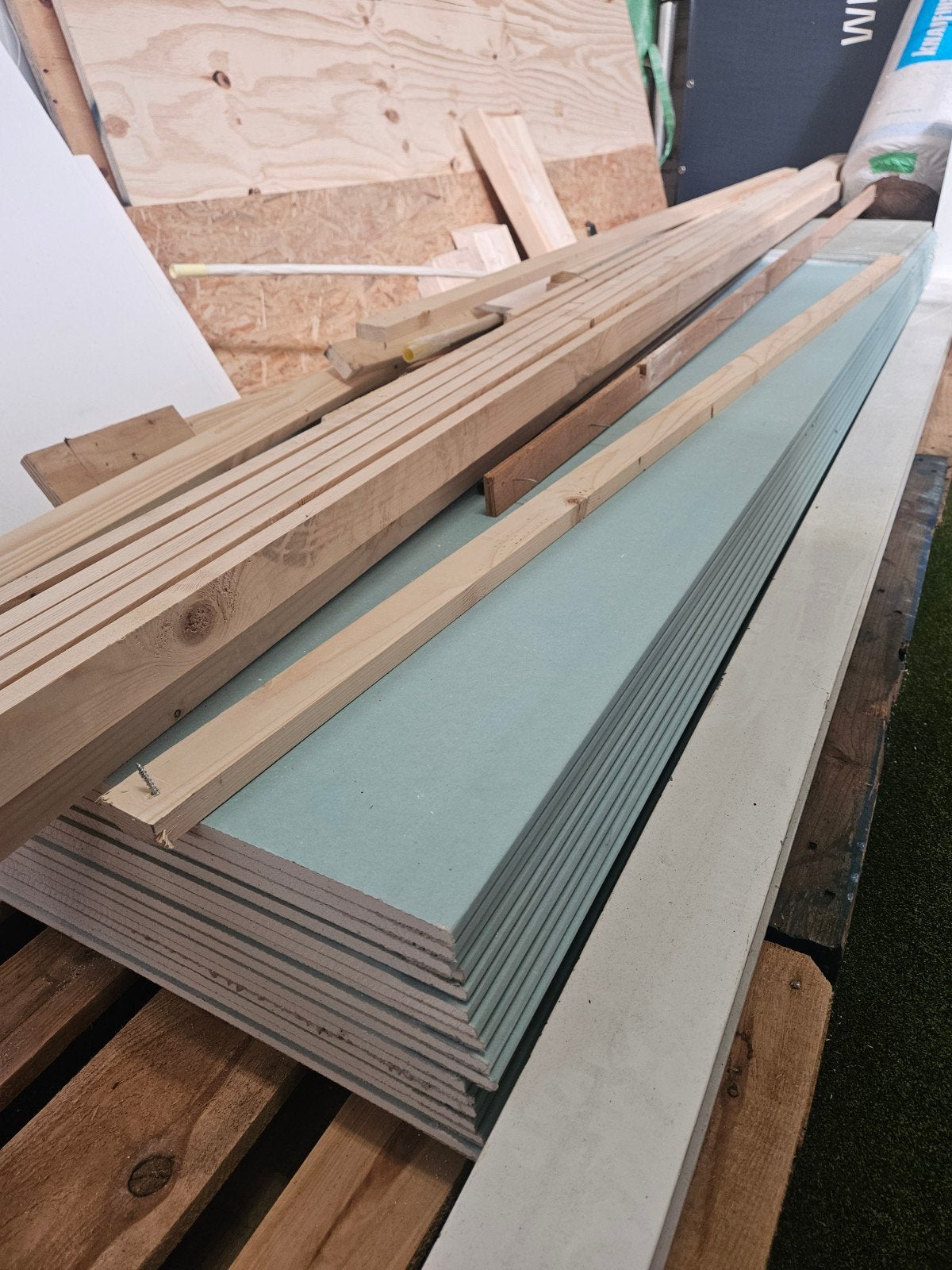 19x Knauf H2 Gipsplaten AK 12,5mm 260x60cm Hydro, Ophalen