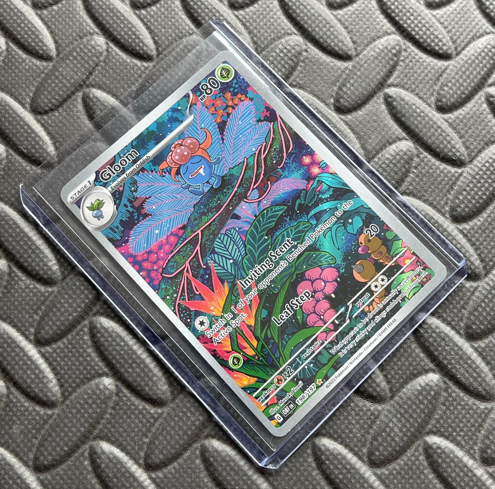 Pokémon Gloom 198/197 Obsidian Flames, Ophalen of Verzenden, Nieuw, Losse kaart, Foil