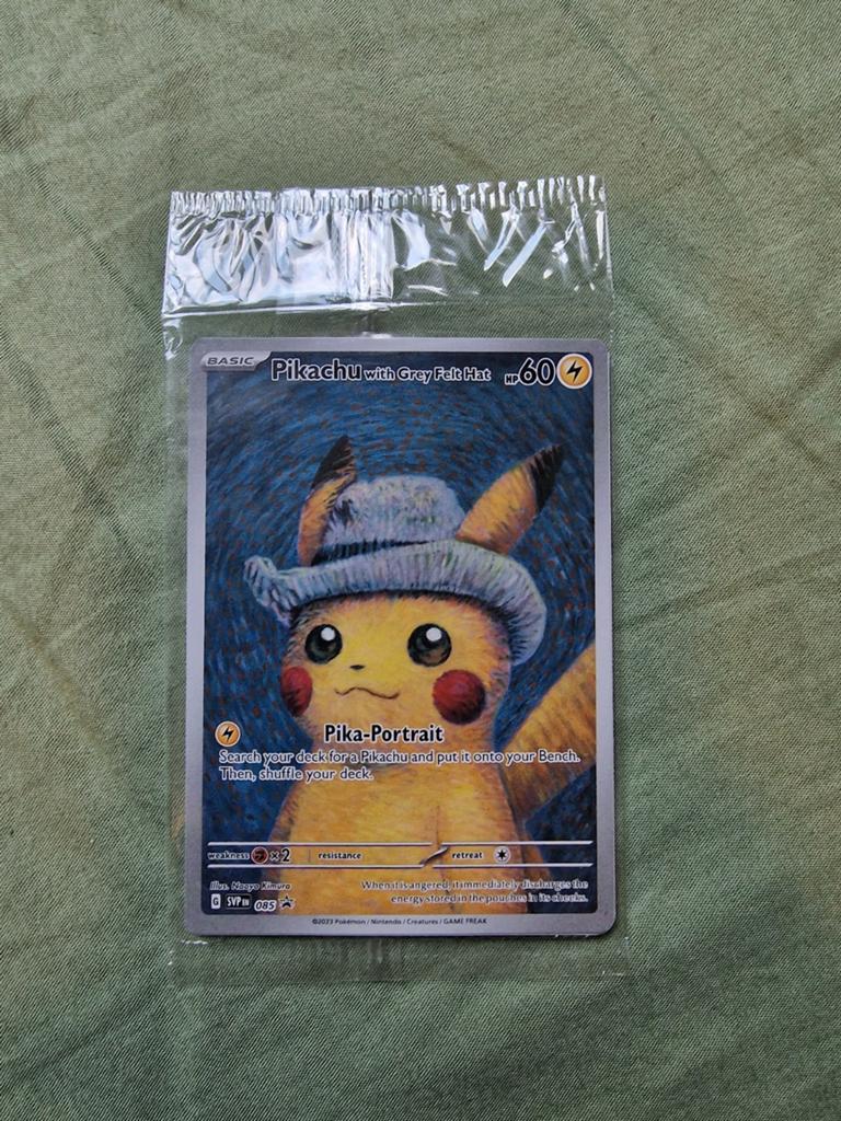 Pikachu with grey felt hat (Pikachu Van Gogh), Hobby en Vrije tijd, Verzamelkaartspellen | Pokémon, Ophalen of Verzenden, Nieuw