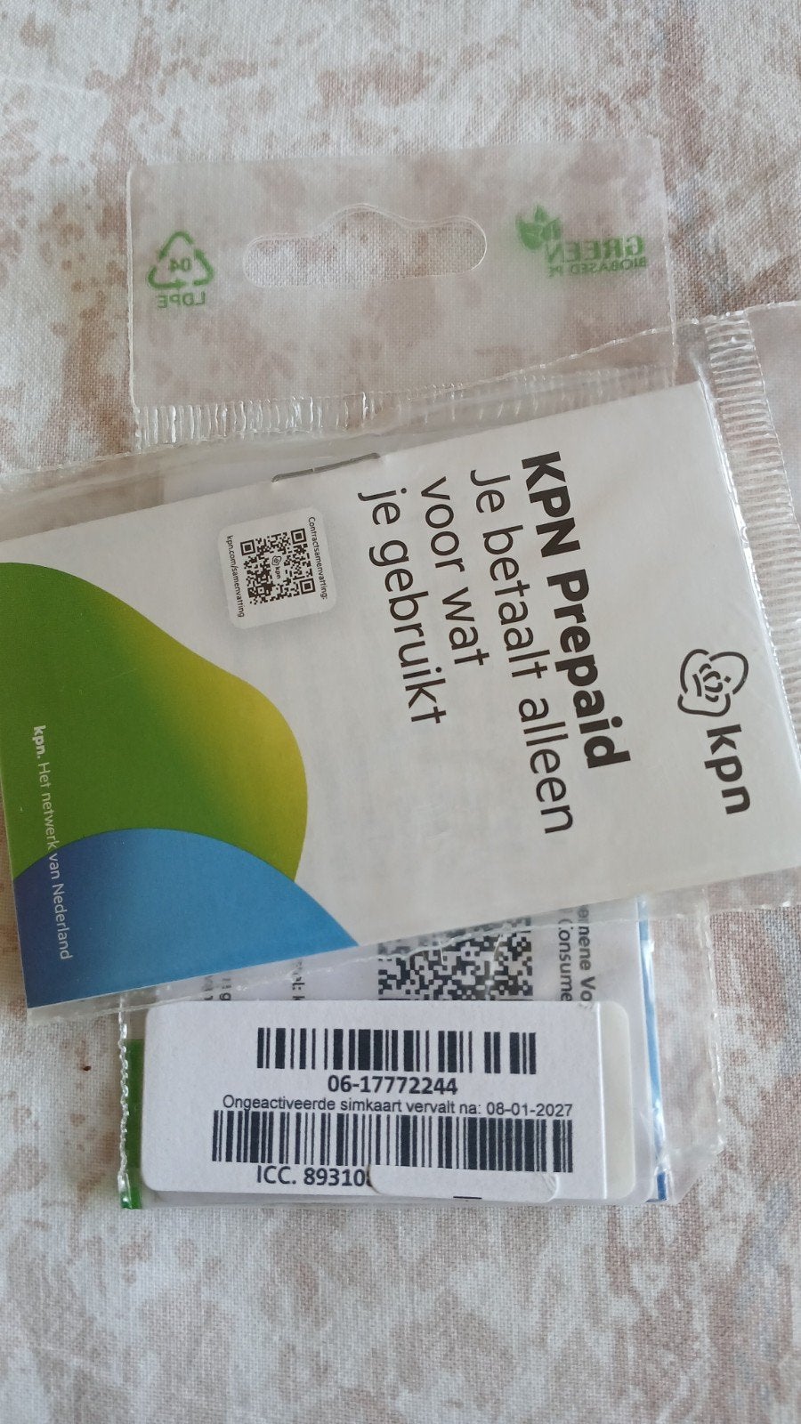 MOOI NUMMER KPN PREPAID 0617772244, Ophalen of Verzenden, Nieuw, KPN, Simkaart