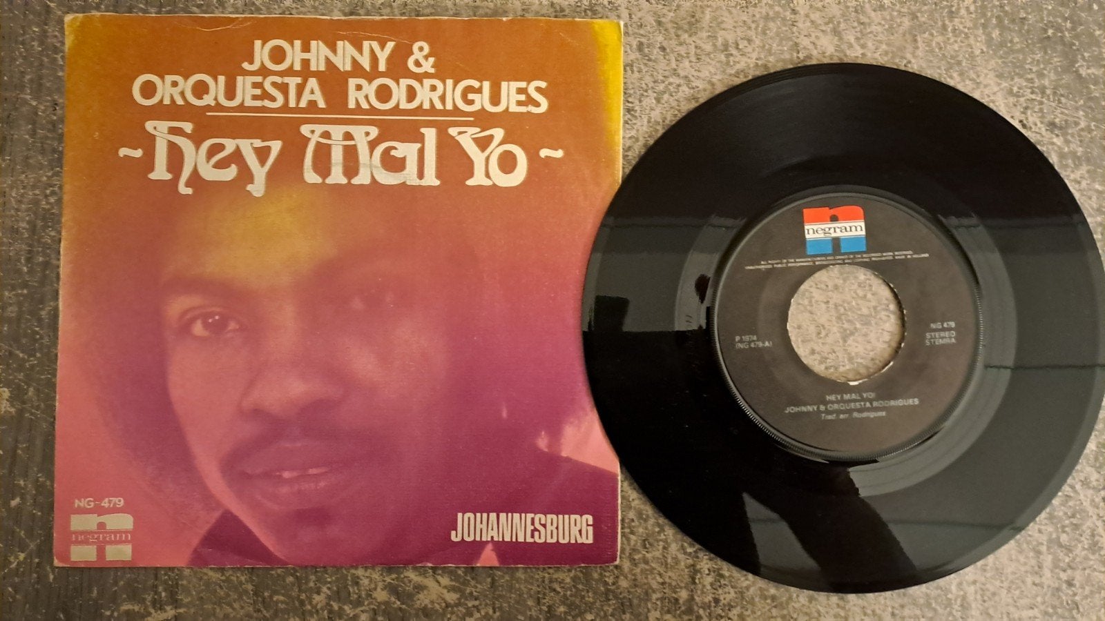 Johnny &orchestra rodrigues  - hey mal yo, Gebruikt, 7 inch, Single, Pop