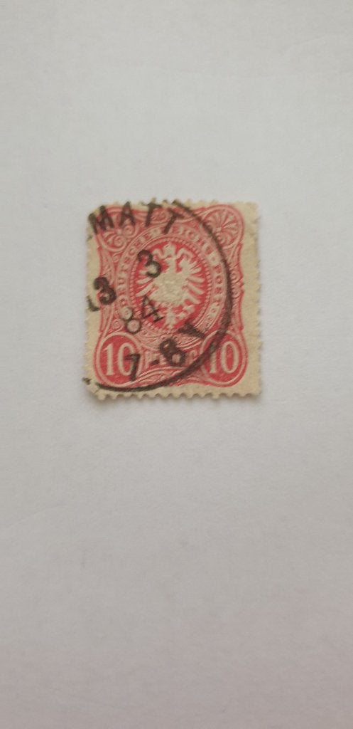 6453 deutsches reich reichsadler 10pf lichtrood 1879, Verzenden, BRD