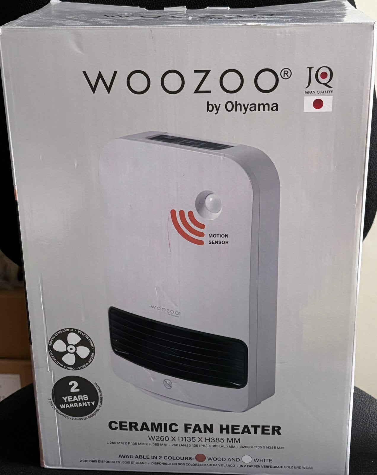 WOOZOO by Ohyama ceramic fan heater verwarming, Ophalen, Nieuw, Minder dan 60 cm, 30 tot 80 cm
