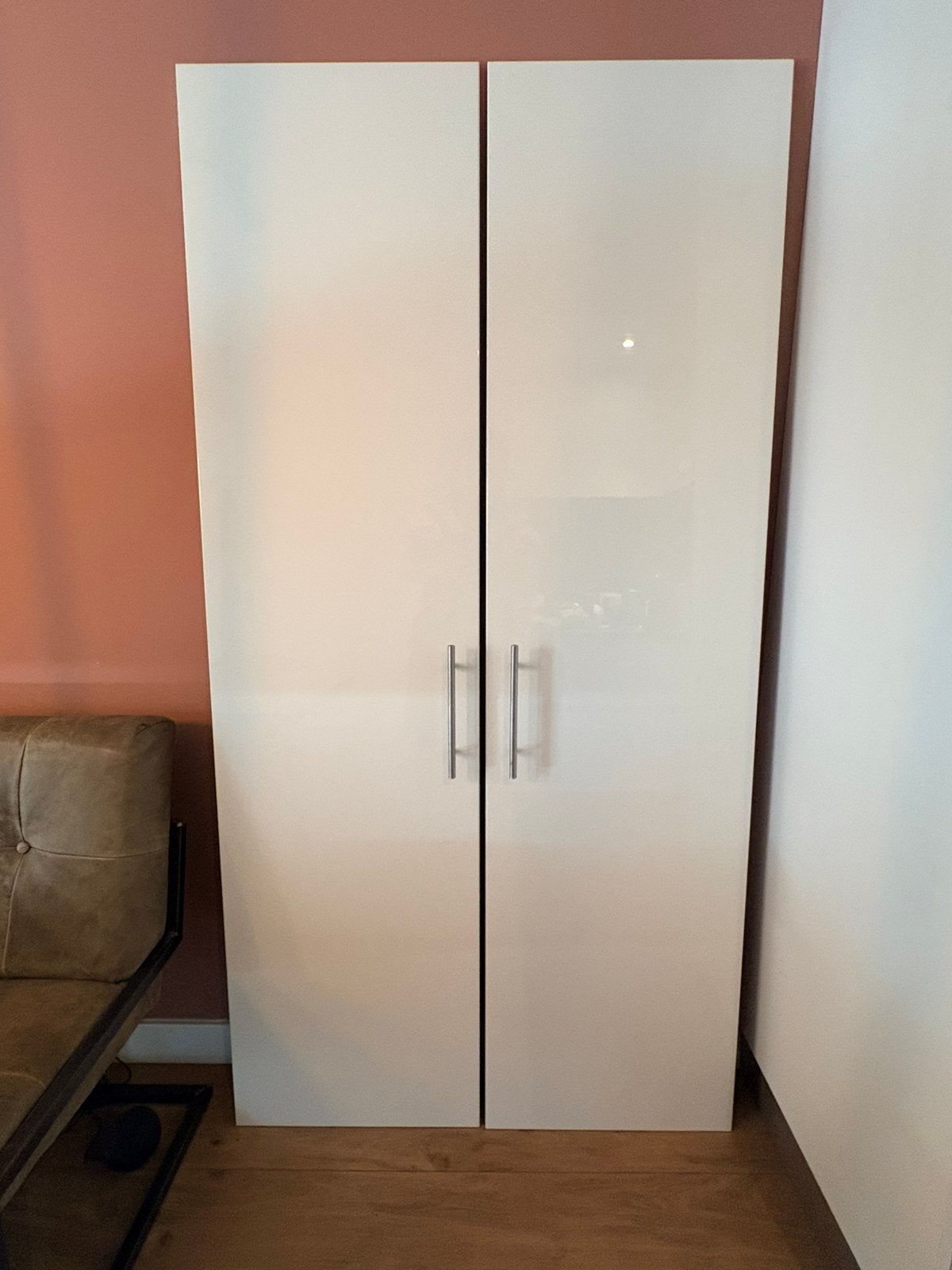 Ikea pax deur 2x wit glans met handgreep, Ophalen, 200 cm of meer, 50 tot 100 cm, Zo goed als nieuw