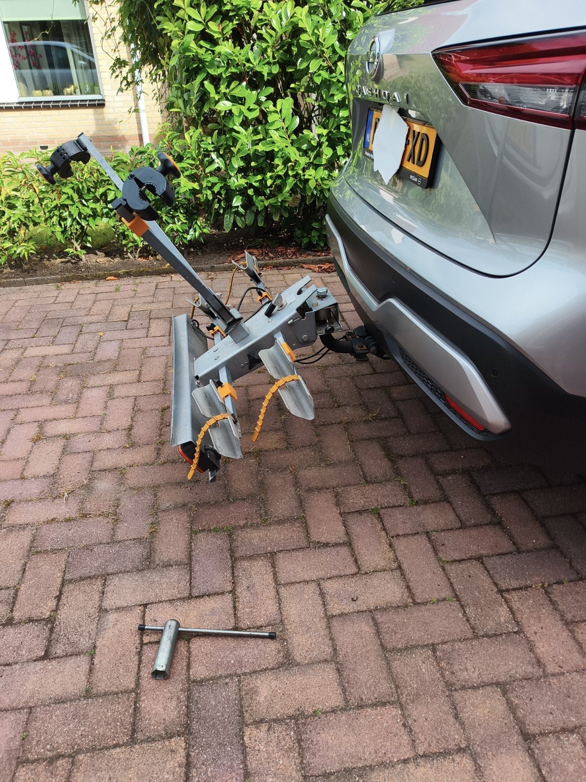 Spinder Falcon fietsendrager voor 2 fietsen kantelbaar, Ophalen, 2 fietsen, Gebruikt, Trekhaakdrager