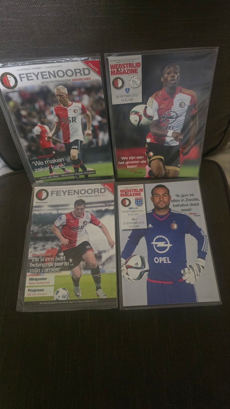 Feyenoord Wedstrijdmagazines - Set van 4 (2015), Verzamelen, Ophalen of Verzenden, Zo goed als nieuw