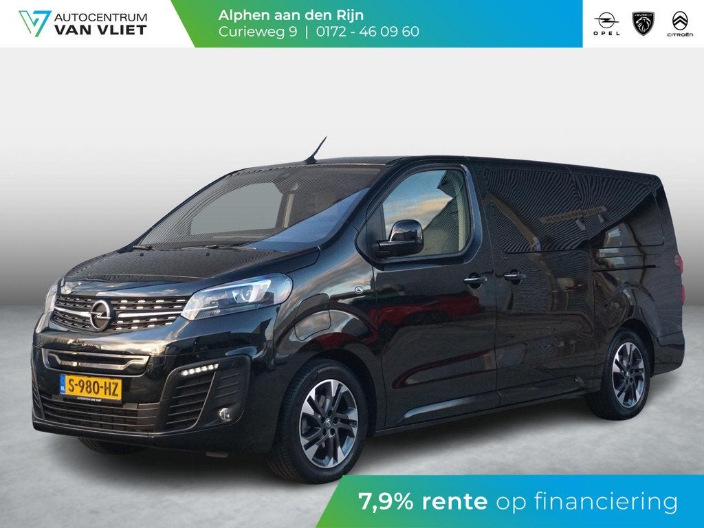 Opel Zafira-e Life 75 kWh 6-persoons VIP uitvoering, voorzie, Auto's, Opel, 12 maanden, 136 pk, Gebruikt, Zwart
