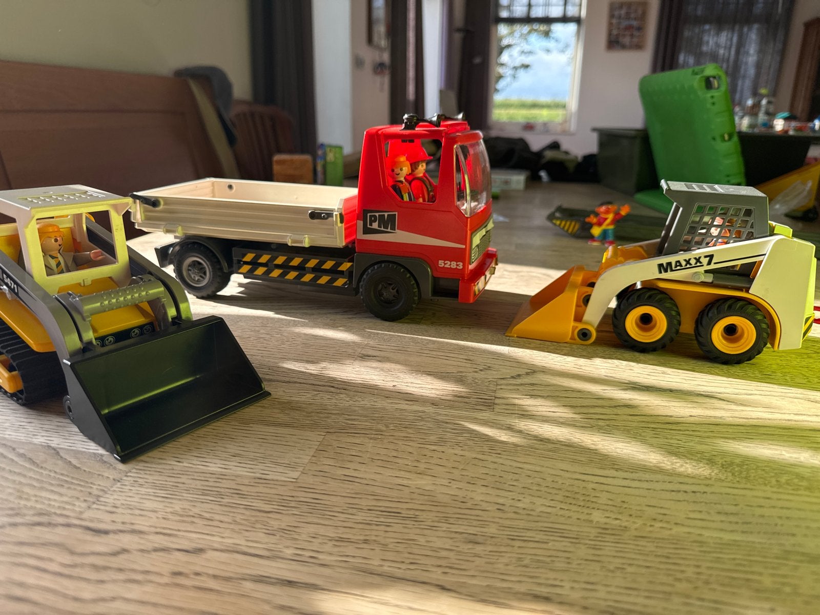 Playmobil weg werkers shovel rups vrachtwagen, Gebruikt, Losse onderdelen, Voertuig, Ophalen of Verzenden