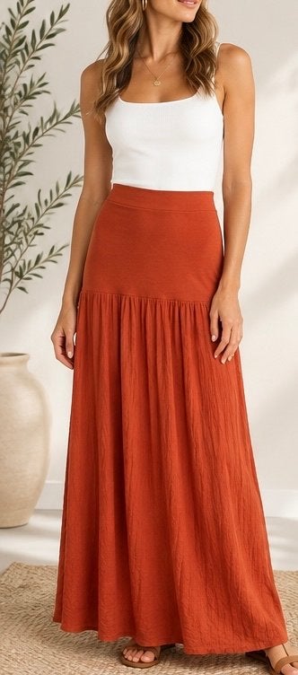 Nieuwe viscose maxi rok, universele maat (tot XL), Overige kleuren, Maat 46/48 (XL) of groter, Nieuw, Ophalen of Verzenden