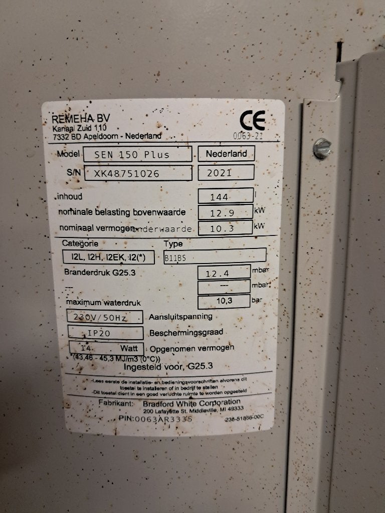 Gas boiler, Ophalen, Gebruikt