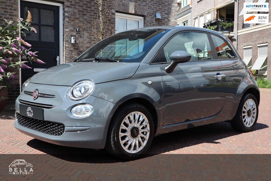 Fiat 500 1.0 Hybrid Lounge | RIJKLAARPRIJS | Apple CarPlay |, Voorwielaandrijving, Stof, Gebruikt, Zwart