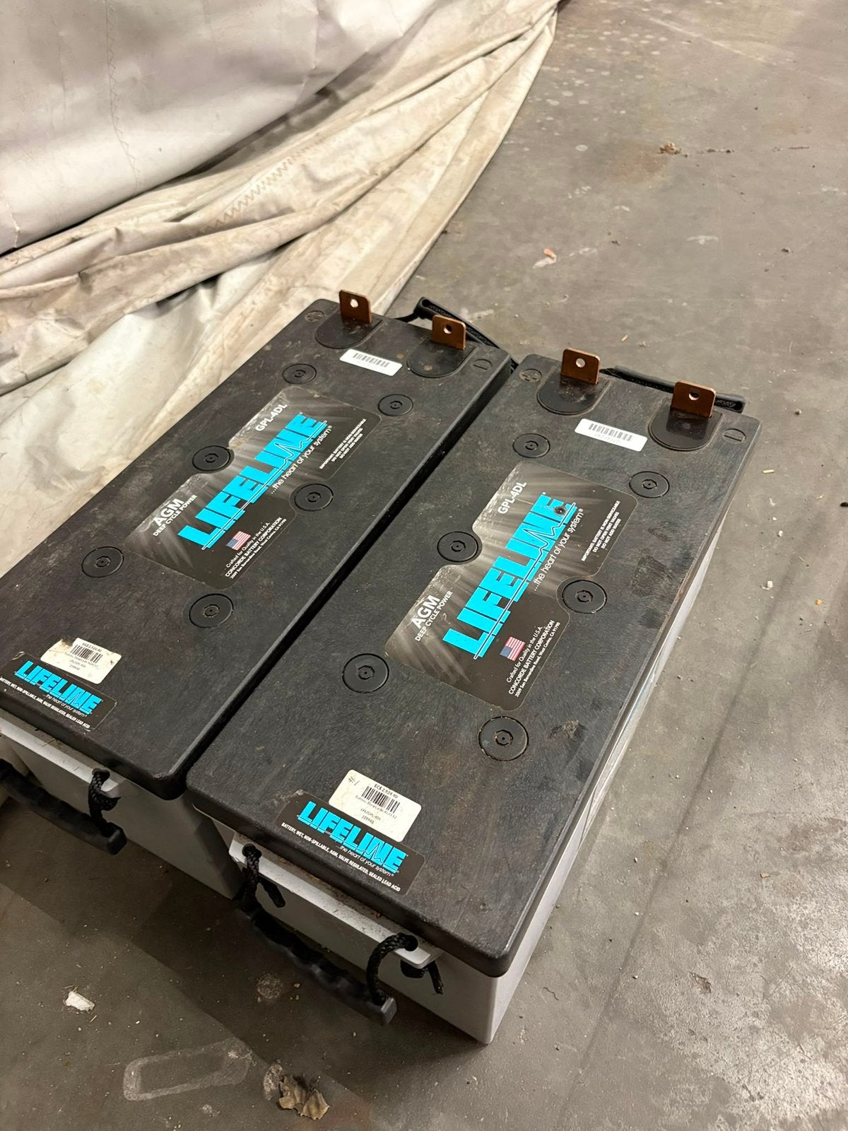 2x AGM 210 A/h batterij, Ophalen of Verzenden, Zo goed als nieuw, Motor en Techniek