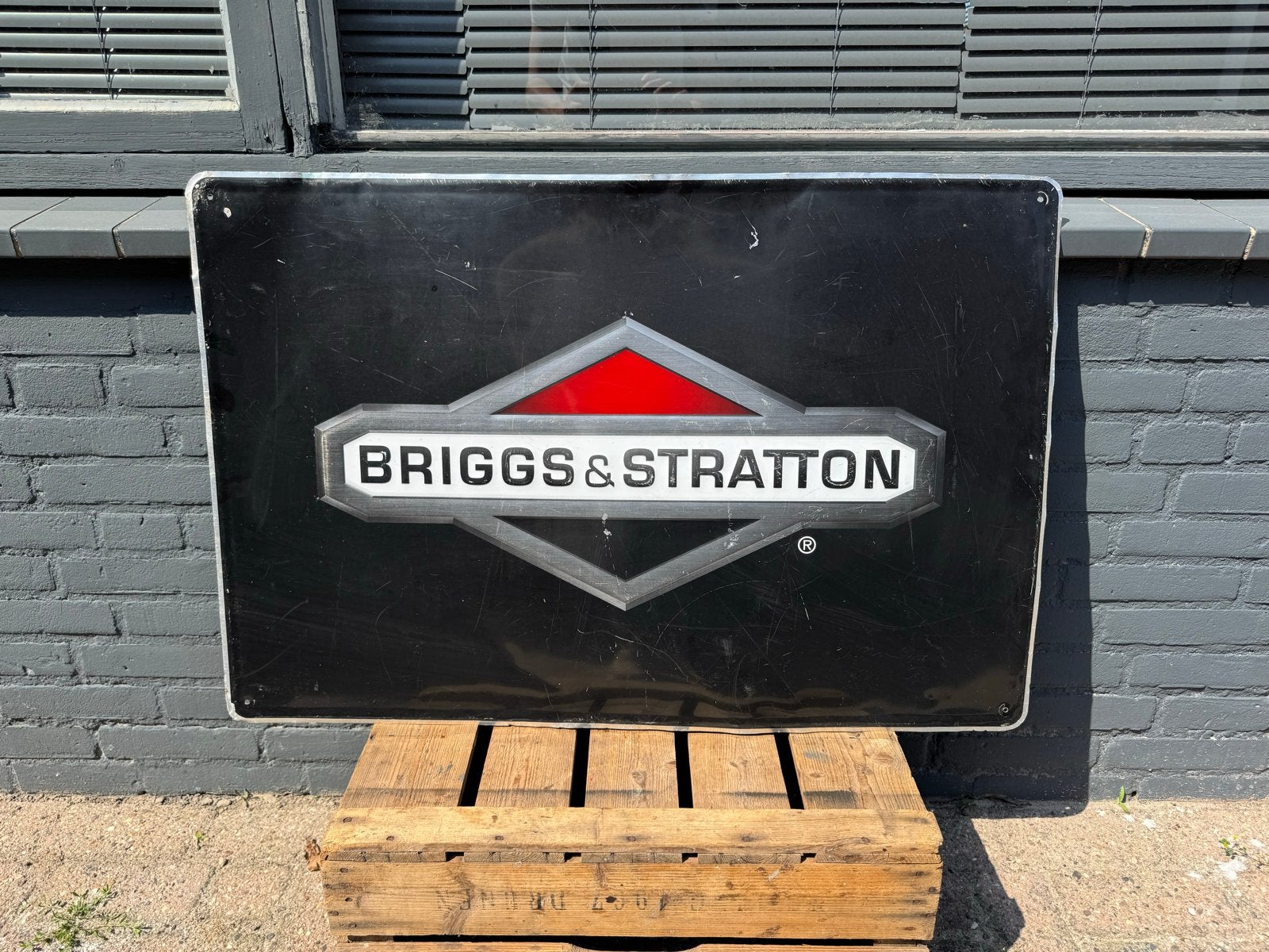 Briggs & Stratton Reclamebord, Verzamelen, Reclamebord, Gebruikt, ., Ophalen of Verzenden