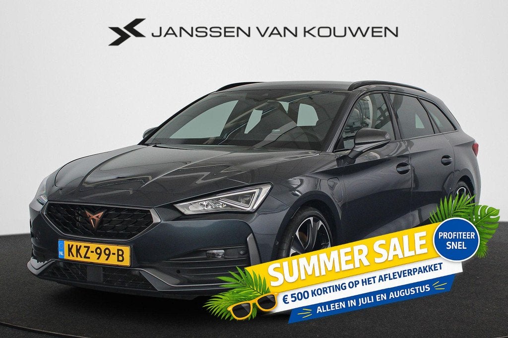 CUPRA Leon Sportstourer 1.4 e-Hybrid VZ 245 PK Stoel-Stuurve, Auto's, Cupra, Stof, Gebruikt, 4 cilinders, Leon