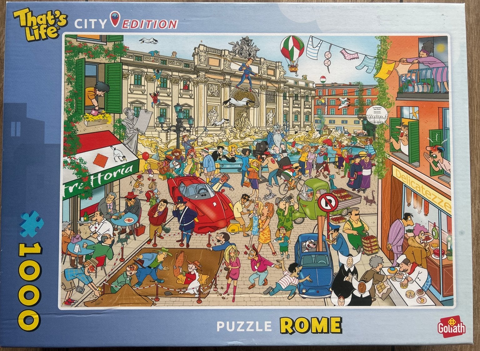That's Life City Edition Rome 1000 stukjes puzzel, Ophalen of Verzenden, 500 t/m 1500 stukjes, Zo goed als nieuw, Legpuzzel