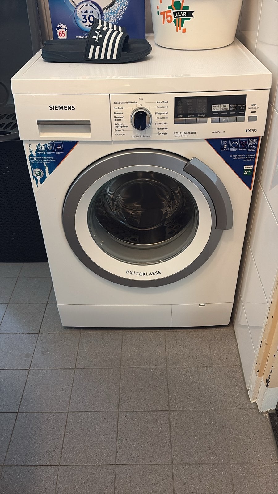 Siemens ExtraKlasse VarioPerfect Wasmachine, Ophalen, Gebruikt, Voorlader, 85 tot 90 cm