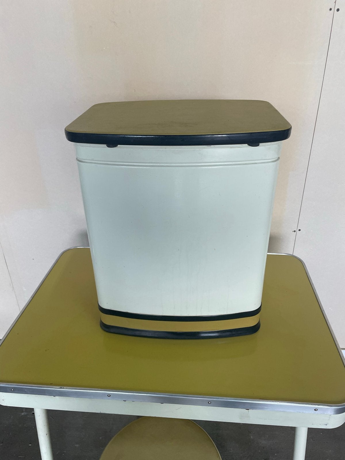 Vintage Brabantia wasmand met houten deksel, Ophalen of Verzenden
