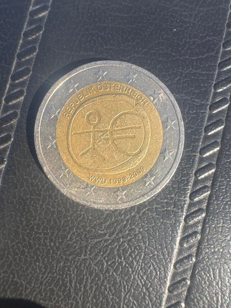 Zeldzame Oostenrijkse 2 Euro munt 1999-2009 WWU, Postzegels en Munten, Ophalen of Verzenden, Oostenrijk, 2 euro, Losse munt