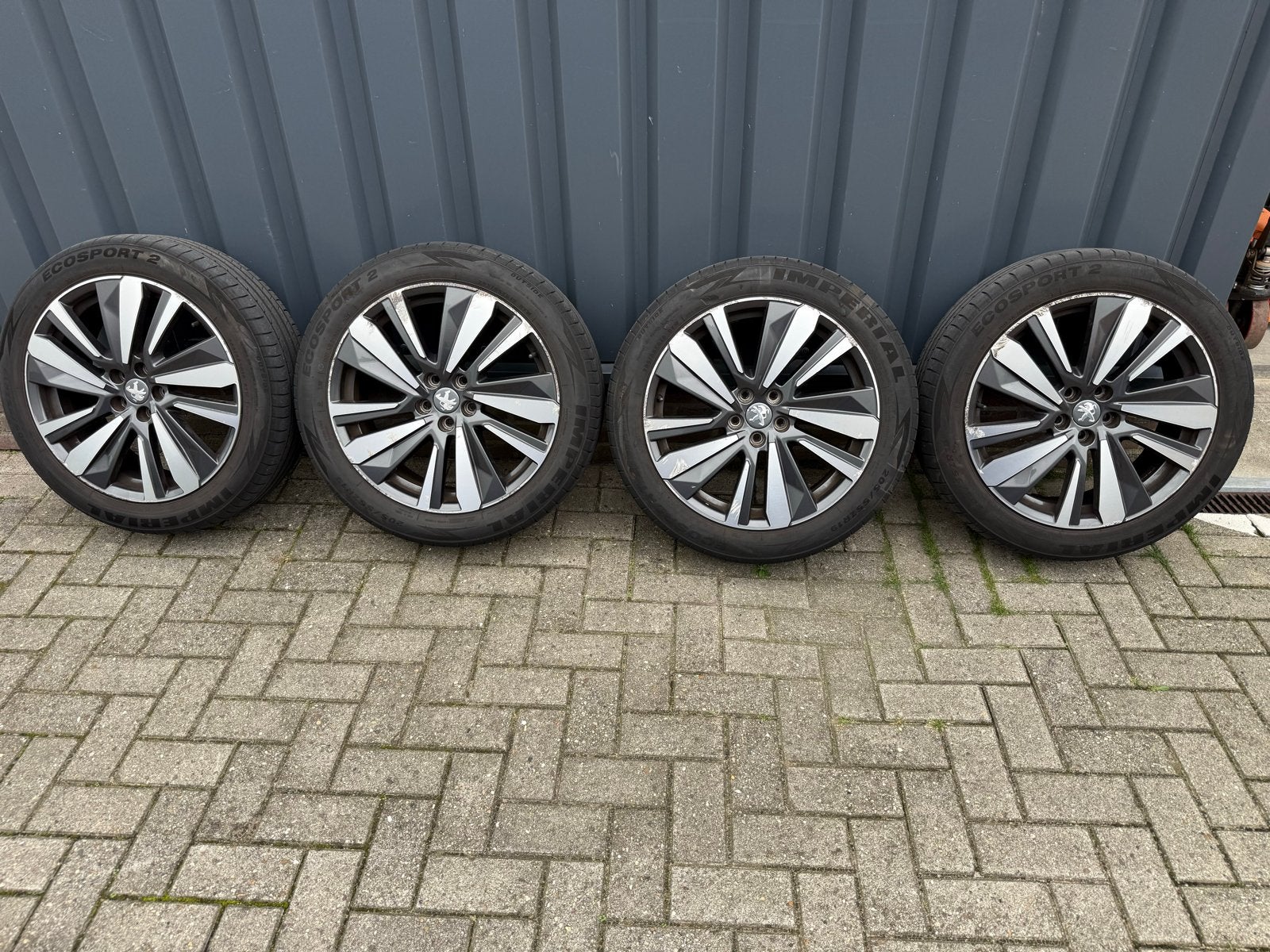 Peugeot 205/55R19 Imperial Ecosport 2 zomerbanden met velgen, 19 inch, Gebruikt, Banden en Velgen, Personenwagen