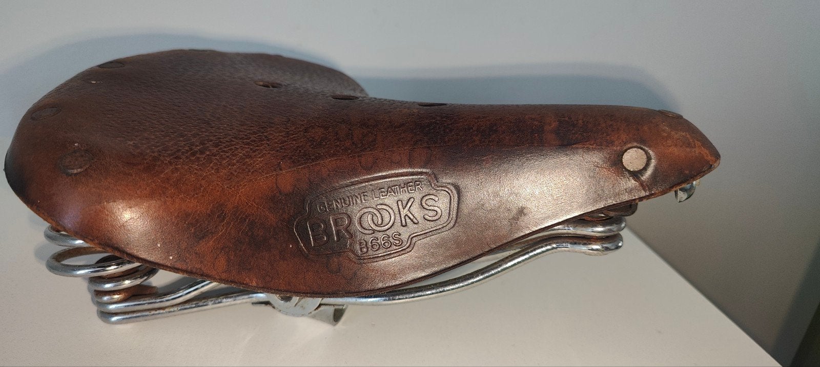 Brooks B66S Leren Zadel - Klassiek Comfort, Toerfiets, Gebruikt, Leer, Ophalen of Verzenden