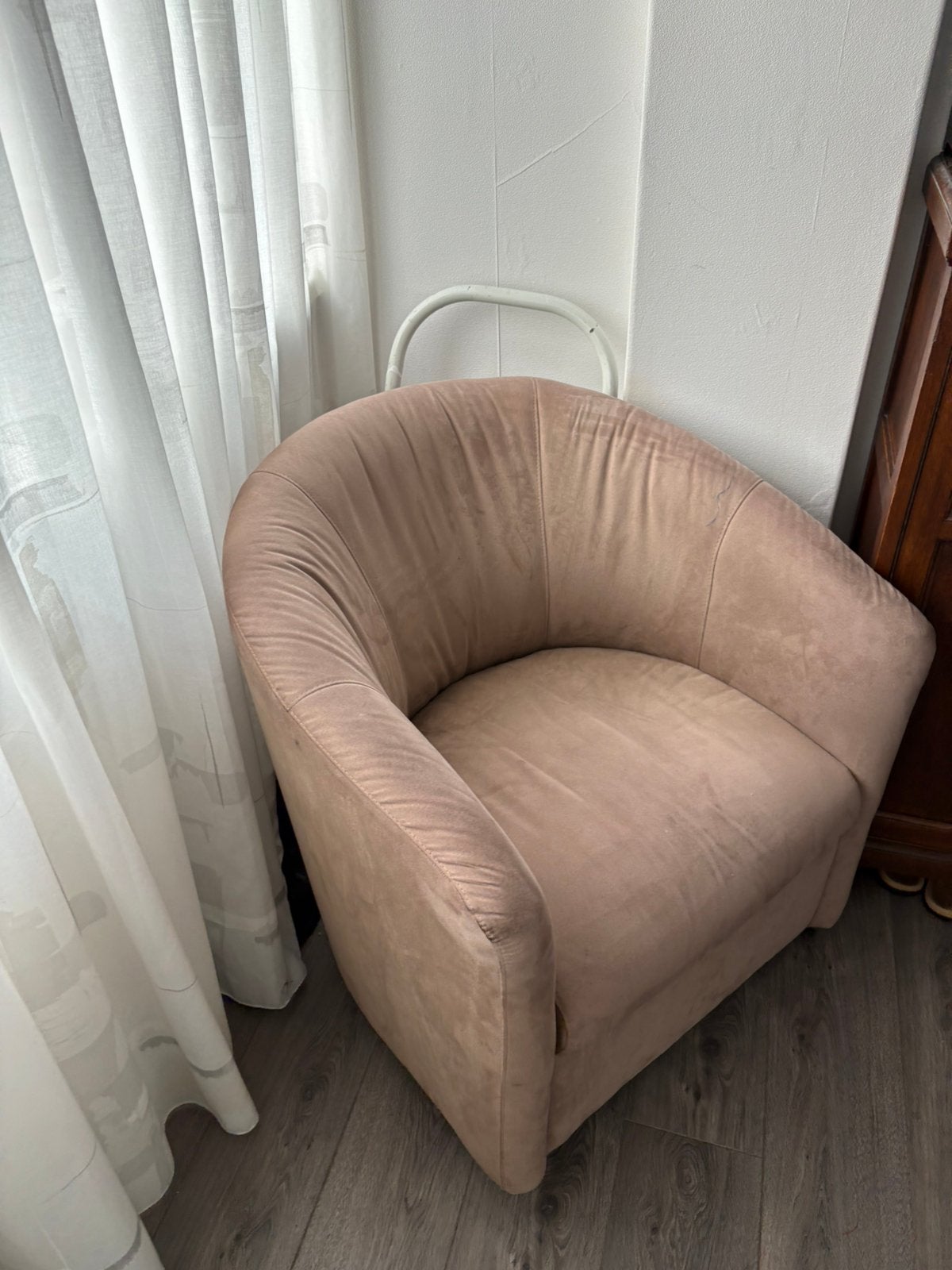 Stoffen draai fauteuil gratis af te halen, Ophalen, Gebruikt, Stof