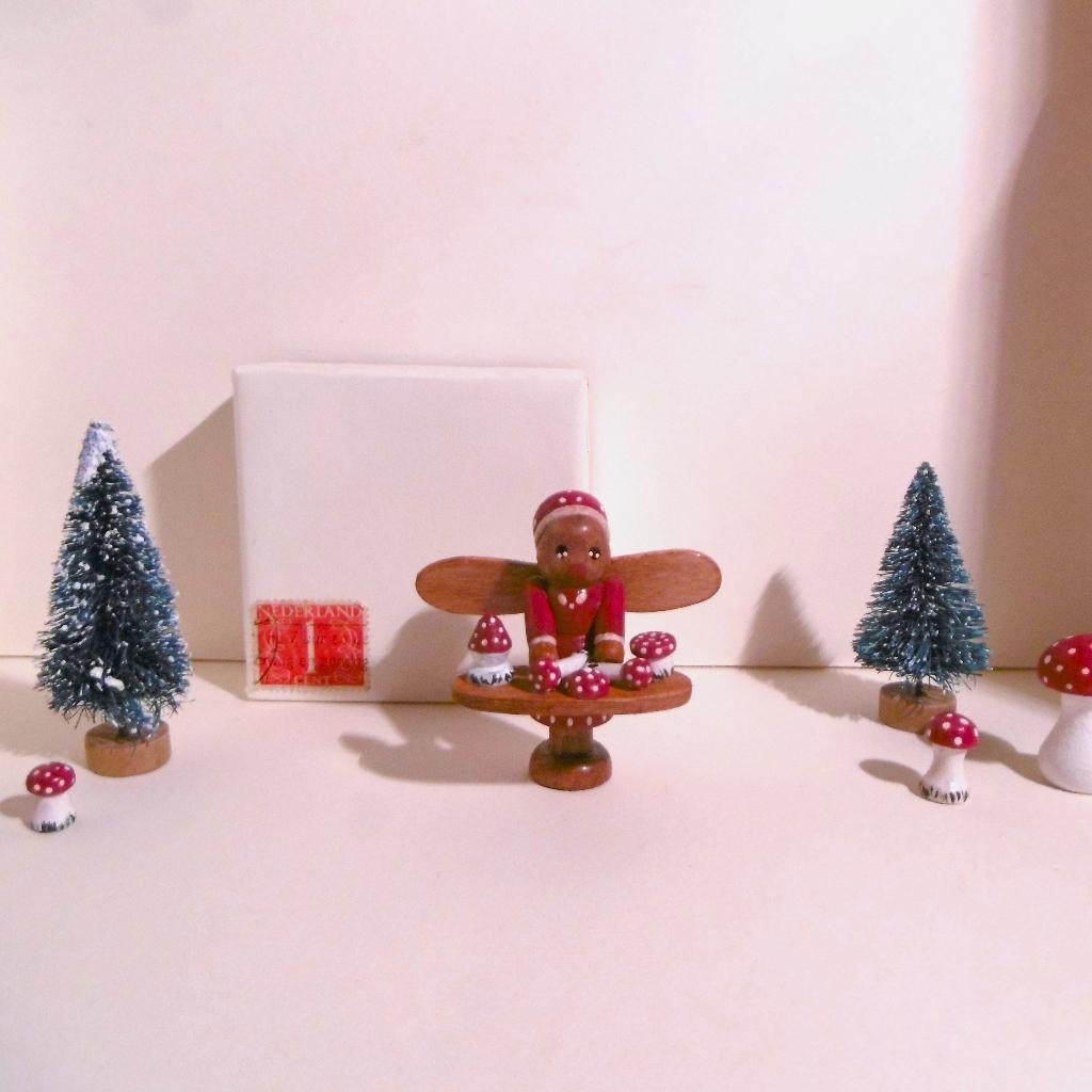 Oud houten speelgoed popje engel kerstengel poppenhuis popje, Diversen, Kerst, Verzenden
