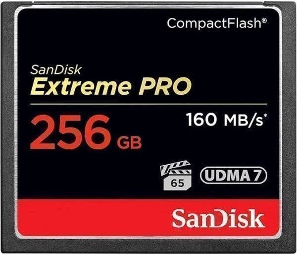 CompactFlash 256 GB SanDisk Extreme Pro 160 MB/s UDMA 7, Audio, Tv en Foto, Fotografie | Geheugenkaarten, SanDisk, Samsung, Fotocamera