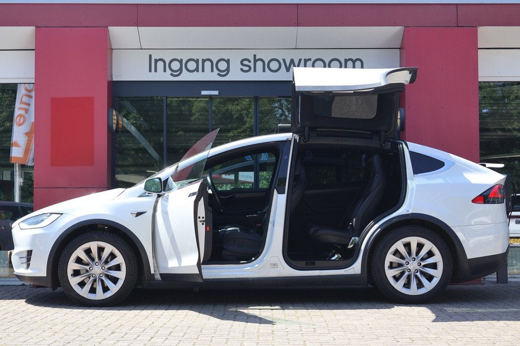 Tesla Model X 100D 6pers. | Origineel NL | SoH 87% | Leder |, Automaat, Model X, Zwart, 532 pk