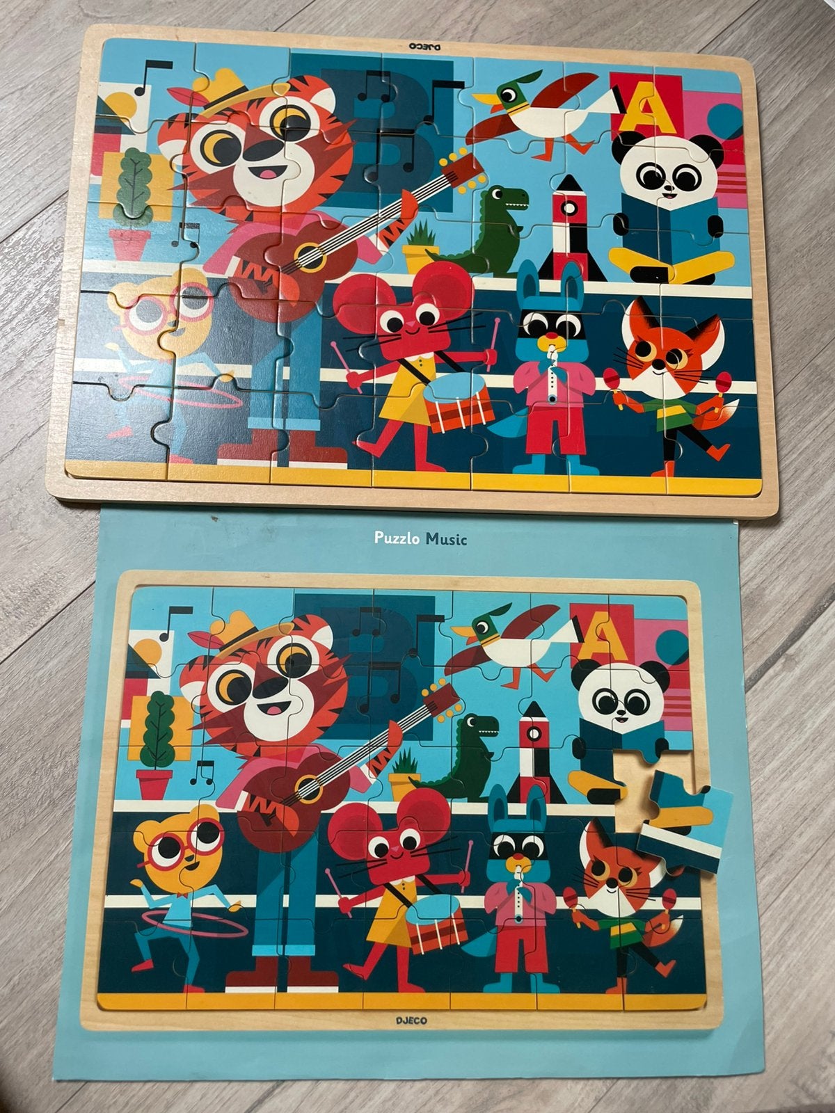 Djeco houten puzzel, 2 tot 4 jaar, 10 tot 50 stukjes, Ophalen of Verzenden, Zo goed als nieuw